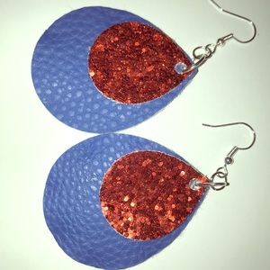 Teardrop stacked earrings